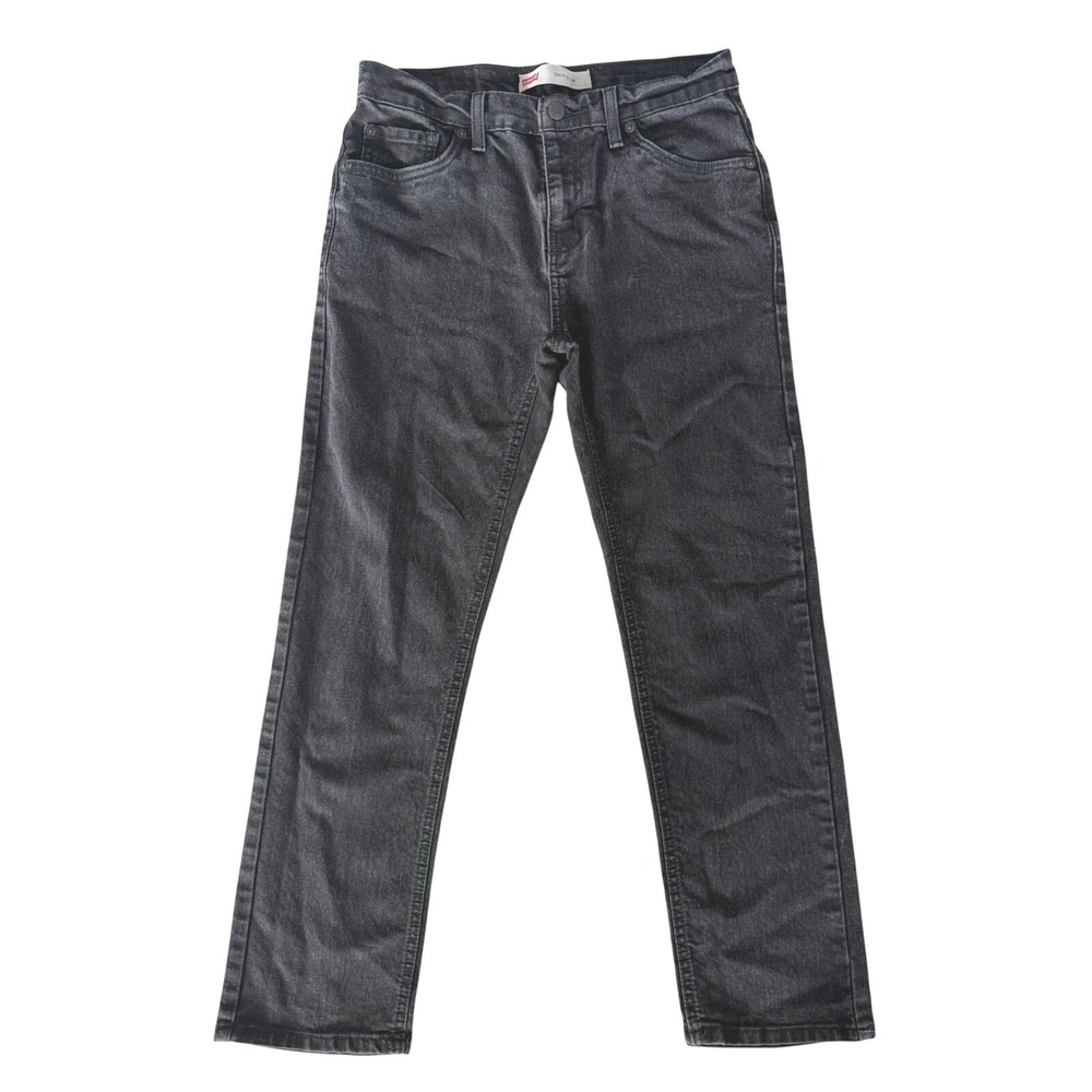 Levis 511 Slim Jeans Boys‎ 14H Faded Black Denim Pants 5 Pocket Zip Fly